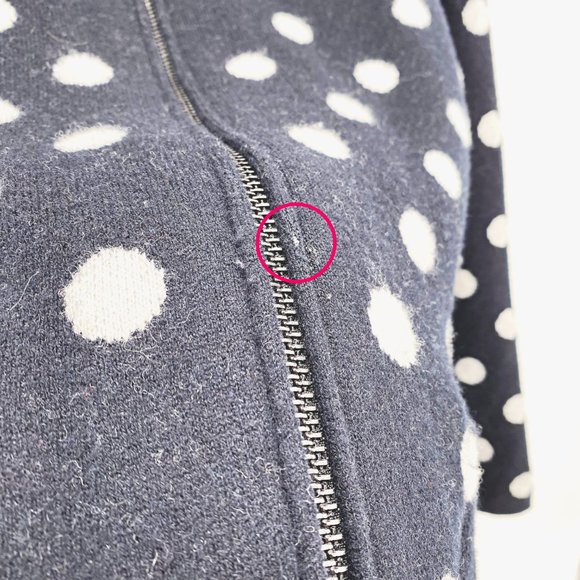 Field Flower Polka Dot Wool Sweater Coat - Picture 5 of 12